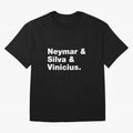 Neymar + Silva + Vinicius - Brazil Brazilian World Cup Squad Team Players Football Soccer Qatar WC 22 Oversized T-Shirt Share FIFA World Cup 2026 USA Canada Mexico for Fans of Cristiano Ronaldo and Argentina, France and Brazil, Bringing Tournament
