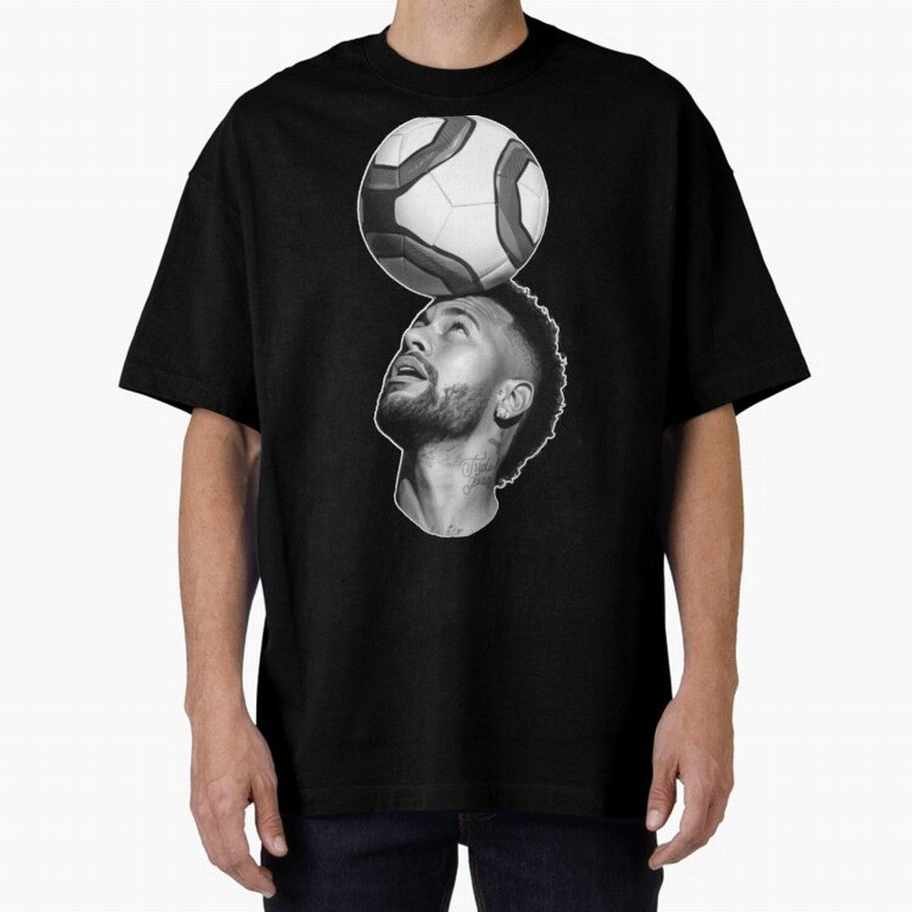 Neymar Jr. ¨C The Art of Balance Oversized T-Shirt Show Your Love for FIFA World Cup 2026 USA Canada Mexico for Fans of Cristiano Ronaldo, Haaland and CR7 and Portugal, Bringing Worldwide Fan Energy, Dramatic Goals, Stadium Lights and Championship