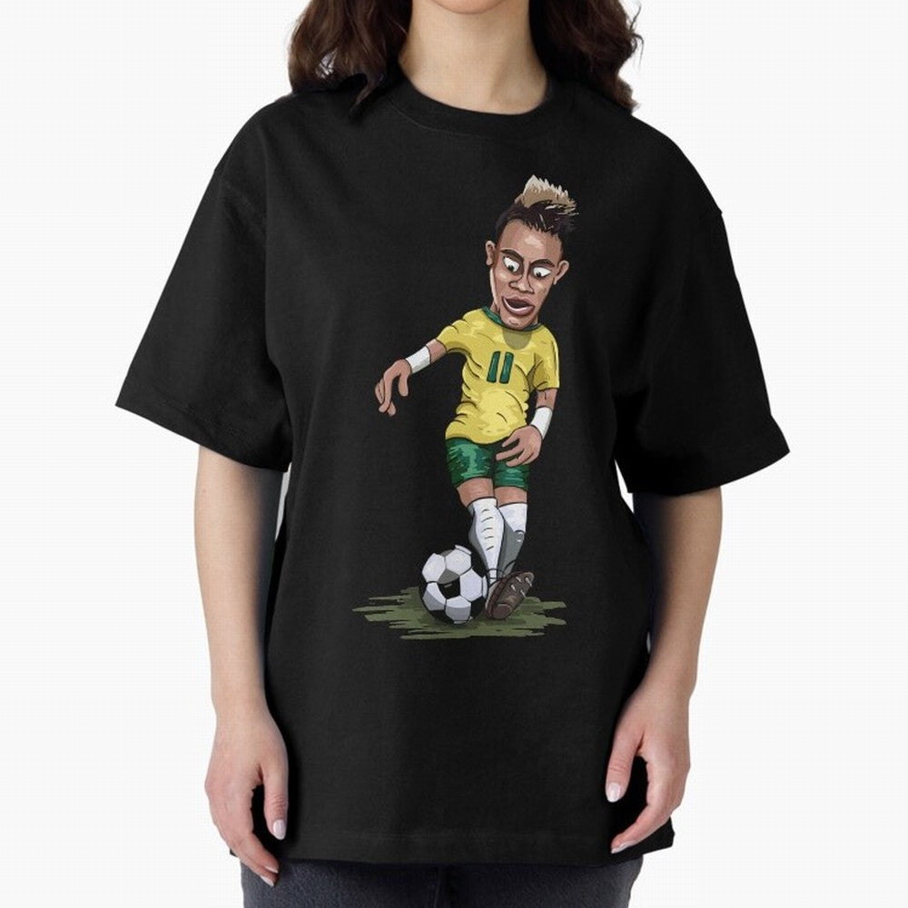 Mascot Cartoon Neymar Football Player Brazil Classic T-Shirt Support the Legends of FIFA World Cup 2026 Spirit, Built around France and Portugal, Messi, CR7 and Mbappe, Football Passion, Legendary Performances, Festival Vibes and Supporter
