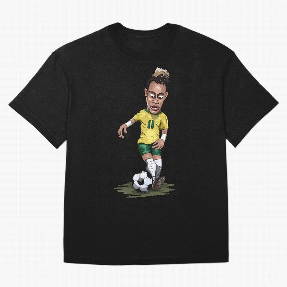 Mascot Cartoon Neymar Football Player Brazil Classic T-Shirt Support the Legends of FIFA World Cup 2026 Spirit, Built around France and Portugal, Messi, CR7 and Mbappe, Football Passion, Legendary Performances, Festival Vibes and Supporter