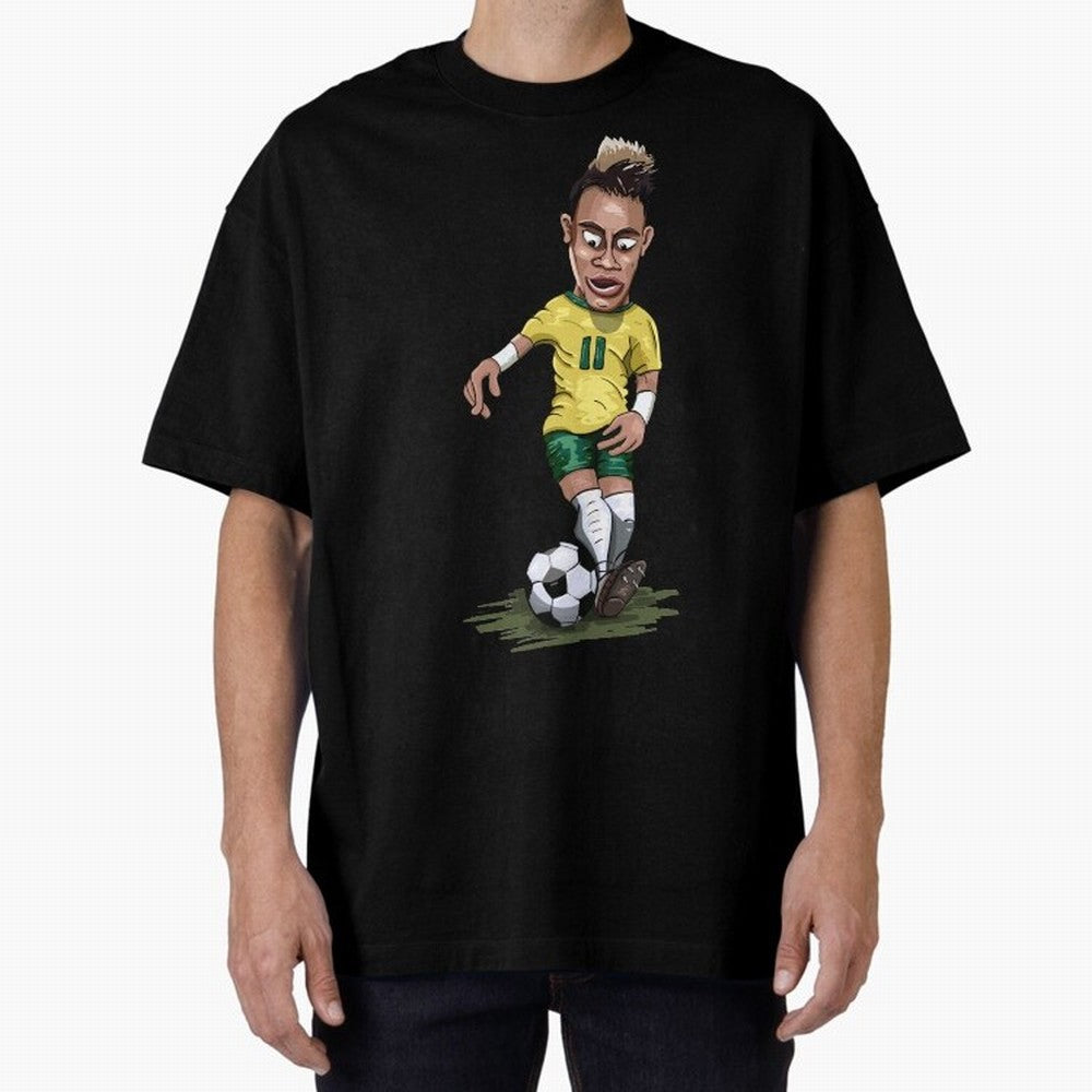 Mascot Cartoon Neymar Football Player Brazil Classic T-Shirt Support the Legends of FIFA World Cup 2026 Spirit, Built around France and Portugal, Messi, CR7 and Mbappe, Football Passion, Legendary Performances, Festival Vibes and Supporter
