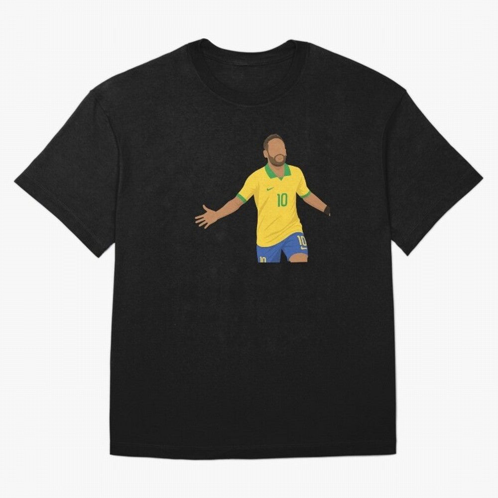 Neymar Jr in Yellow Glory Sticker Oversized T-Shirt Keep the Legacy of FIFA World Cup 2026 Highlighting CR7 and Messi, Brazil, Portugal and Argentina Energy, Game Day Rituals, Football Legends, Country Pride and the Road to the Final; Made for Die