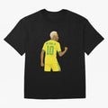 Neymar Jr in Yellow Glory Sticker Oversized T-Shirt Celebrate Fan Favorites in FIFA World Cup 2026 USA Canada Mexico Spirit, Featuring England, France and Netherlands, Mbappe and Neymar, Game Day Rituals, Football Legends, Country Pride and the