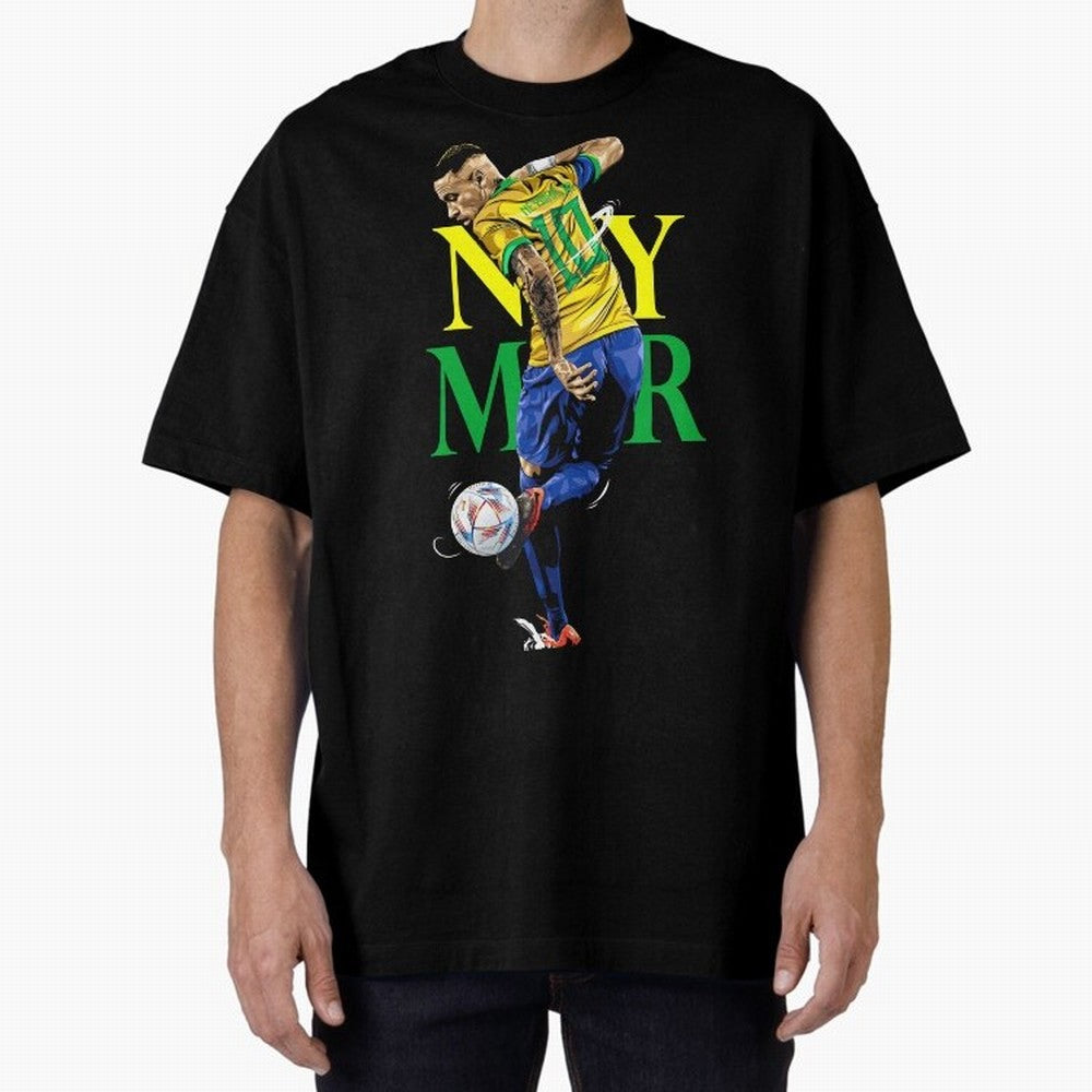 Neymar JR Brazil Oversized T-Shirt Bring Global Tournament Vibes to the FIFA World Cup 2026 Journey through Haaland and Mbappe Highlights, England and Germany Pride, Retro Football Energy, Iconic Rivalries, Trophy Chase Drama and Stadium