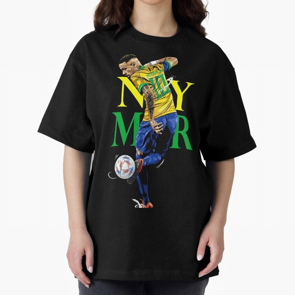 Neymar JR Brazil Oversized T-Shirt Bring Global Tournament Vibes to the FIFA World Cup 2026 Journey through Haaland and Mbappe Highlights, England and Germany Pride, Retro Football Energy, Iconic Rivalries, Trophy Chase Drama and Stadium