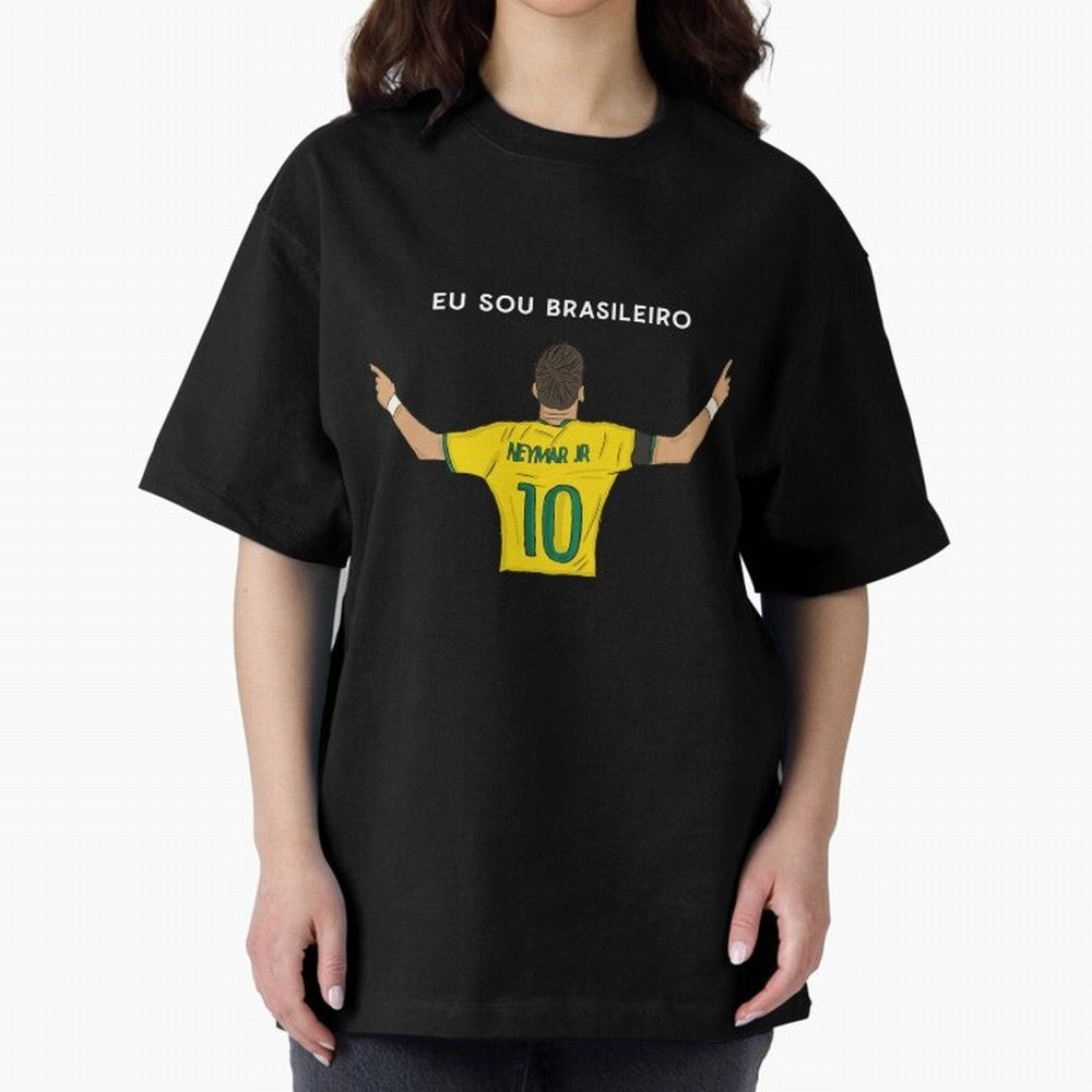 Neymar Jr Brazil Oversized T-Shirt Support the Legends of FIFA World Cup 2026 Group Stage Spirit, Capturing France, Messi, CR7 and Mbappe, Worldwide Fan Energy, Dramatic Goals, Stadium Lights and Championship Celebrations; Perfect for People Who