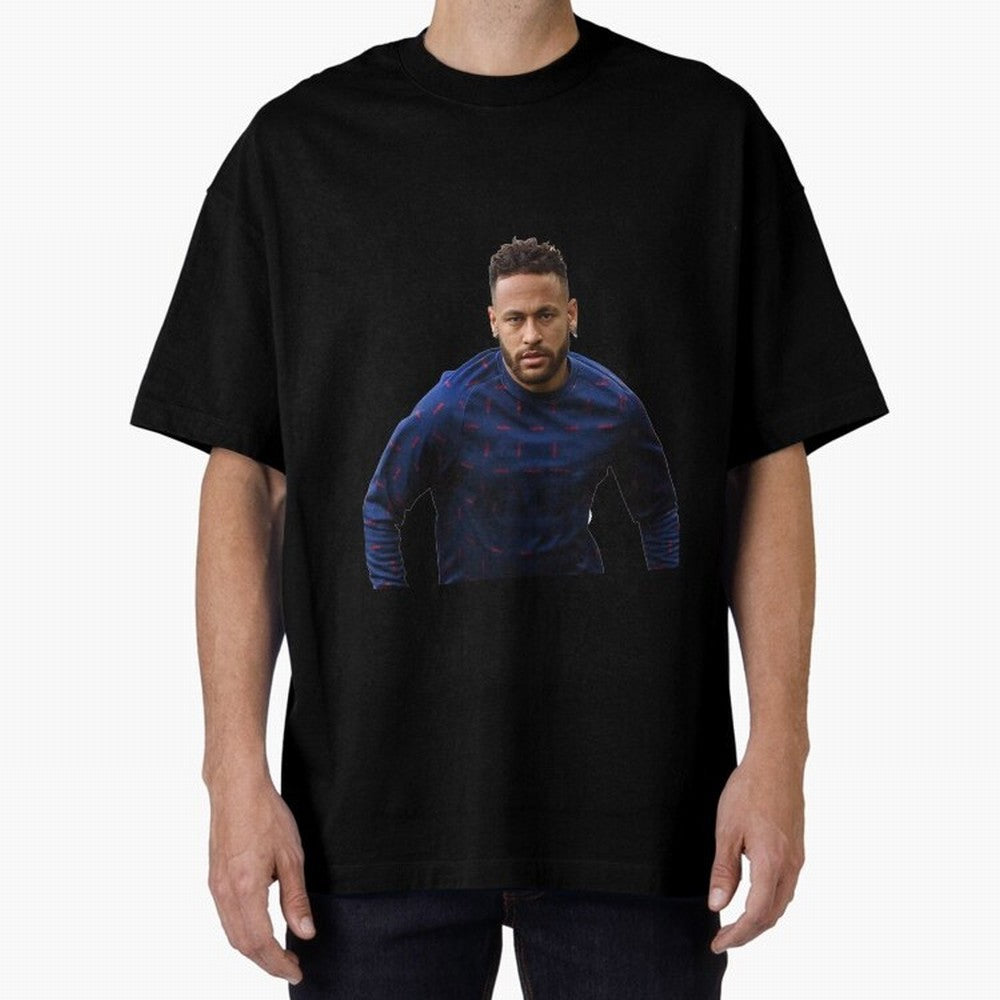Neymar Junior Sticker Oversized T-Shirt Follow the Final Road of FIFA World Cup 2026 USA Canada Mexico Highlighting Mbappe and Neymar, England Energy, Goal Celebration Energy, Supporter Heritage, Football Icons and Worldwide Tournament Joy; Ideal