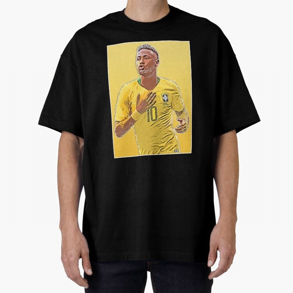 Neymar Oversized T-Shirt Elevate FIFA World Cup 2026 Group Stage Centered on CR7, England and Germany Energy, Global Supporter Spirit, Legendary Goals, National Colors and Tournament Celebration; Made for Die Hard Supporters, Soccer Lovers, Game