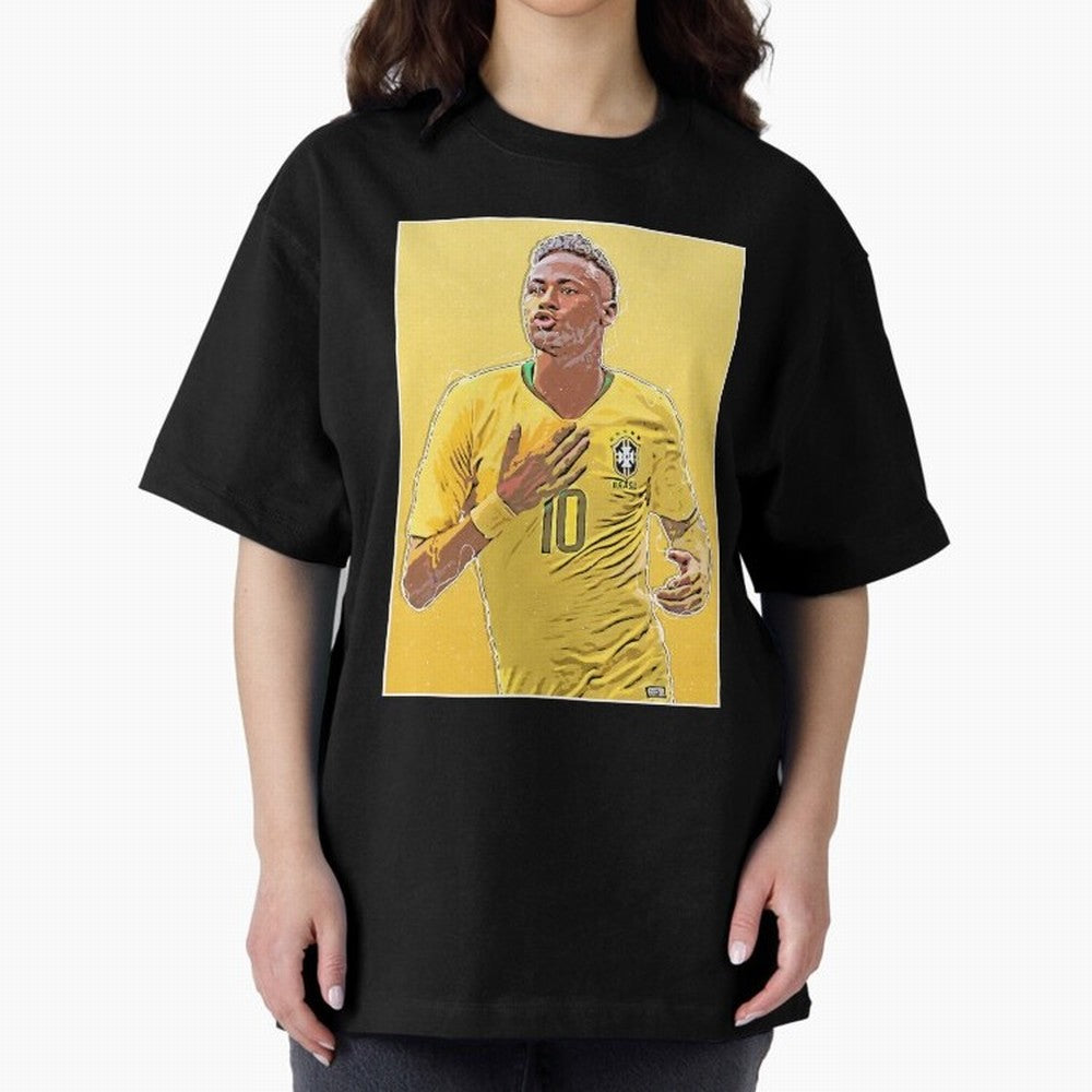 Neymar Oversized T-Shirt Elevate FIFA World Cup 2026 Group Stage Centered on CR7, England and Germany Energy, Global Supporter Spirit, Legendary Goals, National Colors and Tournament Celebration; Made for Die Hard Supporters, Soccer Lovers, Game