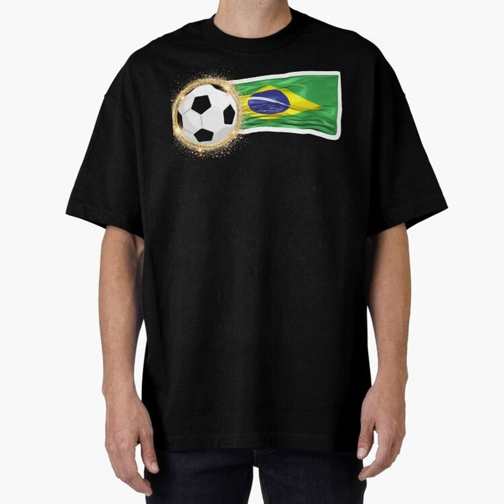 BRAZIL - BRAZILIAN FOOTBALL STICKER Classic T-Shirt Follow the Final Road of Global Football Passion for FIFA World Cup 2026 Group Stage, Connected to CR7 and Messi, England, Football History, Final Match Energy, Crowd Noise and Once in a Lifetime