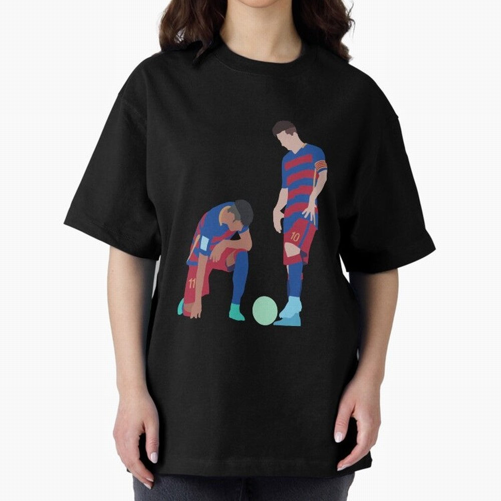 Messi and Neymar Football Free Kick Classic T-Shirt Experience Global Football Passion for FIFA World Cup 2026, Centered on Neymar, Haaland and Cristiano Ronaldo, Brazil, Portugal and Argentina, Sports Nostalgia, International Competition, Famous