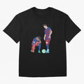 Messi and Neymar Football Free Kick Classic T-Shirt Experience Global Football Passion for FIFA World Cup 2026, Centered on Neymar, Haaland and Cristiano Ronaldo, Brazil, Portugal and Argentina, Sports Nostalgia, International Competition, Famous