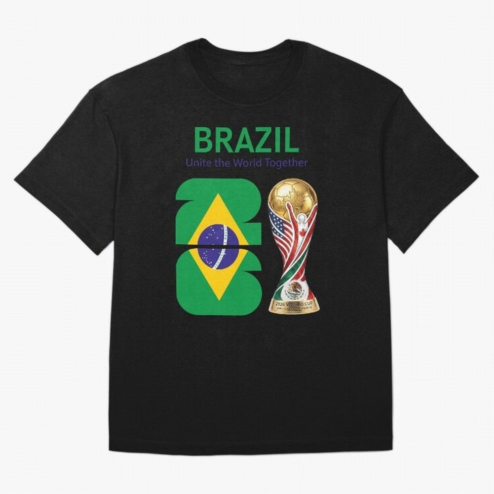 World Cup 2026, IMG 018, BRAZIL 002 Oversized T-Shirt Celebrate Every Goal in FIFA World Cup 2026 for Fans of Neymar, Haaland and Cristiano Ronaldo and Argentina and Brazil, Bringing Champion Mindset, Group Stage Buzz, Knockout Tension and