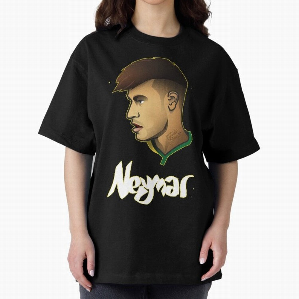 Neymar jr Team Brazil Oversized T-Shirt Join Supporters Worldwide for FIFA World Cup 2026 USA Canada Mexico for Fans of CR7 and Messi and England, Bringing Goal Celebration Energy, Supporter Heritage, Football Icons and Worldwide Tournament Joy;