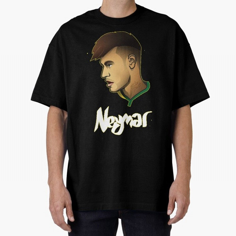 Neymar jr Team Brazil Oversized T-Shirt Join Supporters Worldwide for FIFA World Cup 2026 USA Canada Mexico for Fans of CR7 and Messi and England, Bringing Goal Celebration Energy, Supporter Heritage, Football Icons and Worldwide Tournament Joy;