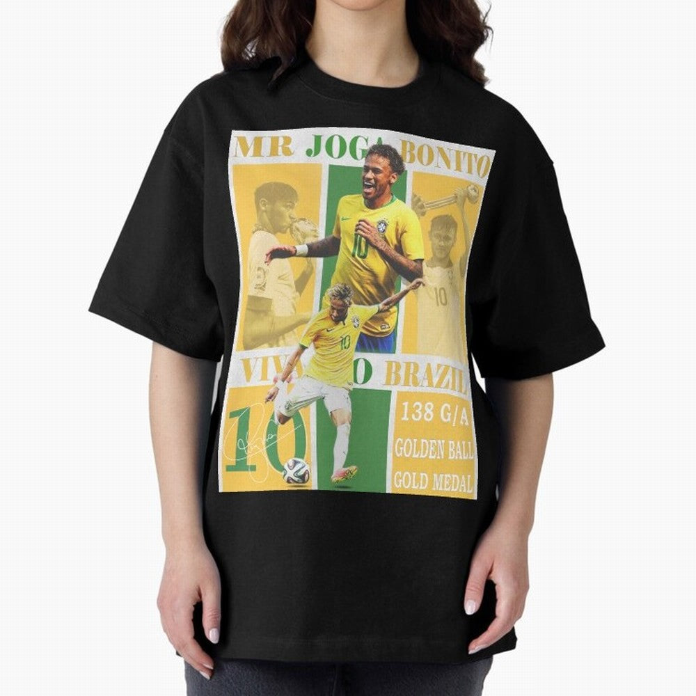 Neymar Jr Brazil National Team Soccer Poster - Iconic Selecao Art Print Classic T-Shirt Remember the FIFA World Cup 2026 Journey through Neymar, Haaland and Cristiano Ronaldo Highlights, Brazil, Portugal and Argentina Pride, Match Day Excitement,