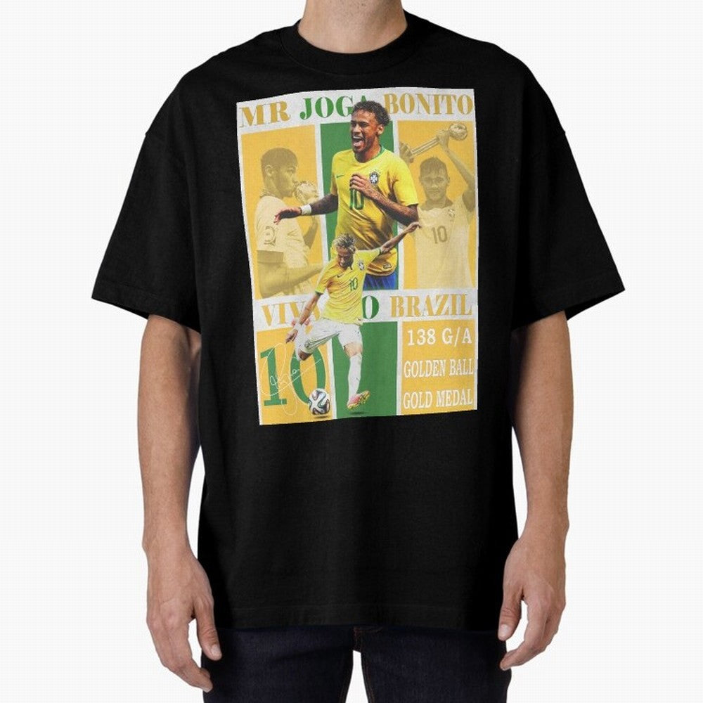 Neymar Jr Brazil National Team Soccer Poster - Iconic Selecao Art Print Classic T-Shirt Remember the FIFA World Cup 2026 Journey through Neymar, Haaland and Cristiano Ronaldo Highlights, Brazil, Portugal and Argentina Pride, Match Day Excitement,
