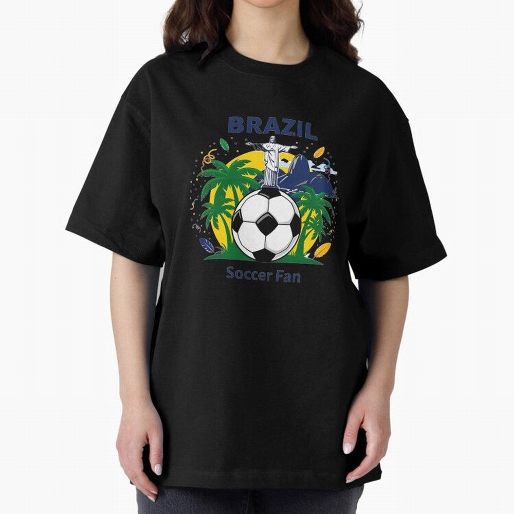 Brazil Soccer Fan T-shirt Classic T-Shirt Show Fan Pride Across FIFA World Cup 2026 Filled with Cristiano Ronaldo, Haaland and CR7, England, France and Netherlands Energy, Championship Spirit, Famous Goals, Roaring Crowds and International Football