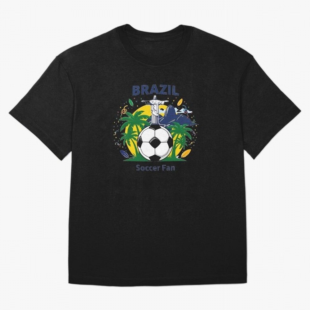 Brazil Soccer Fan T-shirt Classic T-Shirt Show Fan Pride Across FIFA World Cup 2026 Filled with Cristiano Ronaldo, Haaland and CR7, England, France and Netherlands Energy, Championship Spirit, Famous Goals, Roaring Crowds and International Football