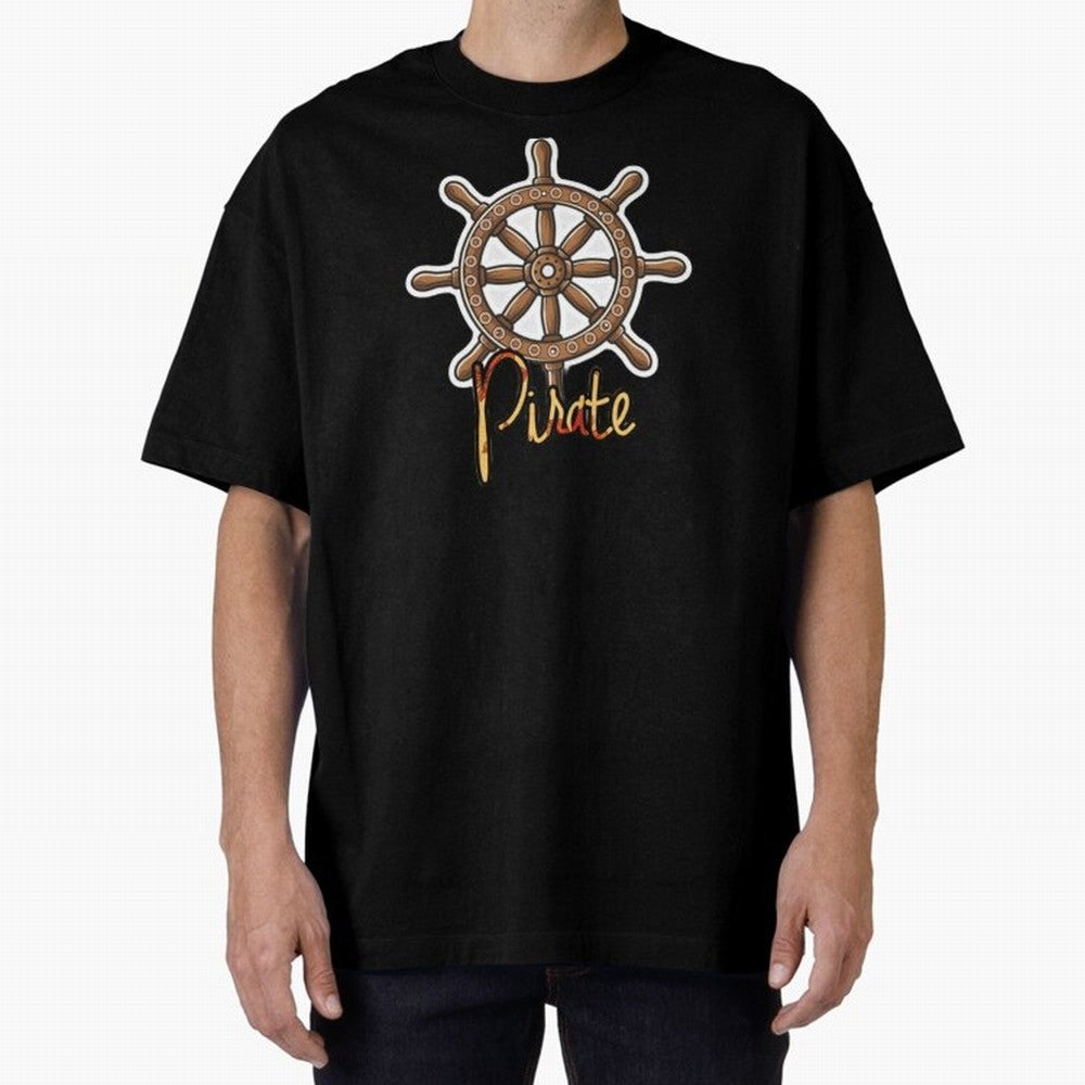 pirate, steering wheel, wheel, pirates of the Caribbean, Brandon brown, wooden, fashionista pop art, neymar jr art, Oversized T-Shirt Spotlight FIFA World Cup 2026 USA Canada Mexico for Fans of Messi, Neymar and Mbappe and France, Bringing Retro