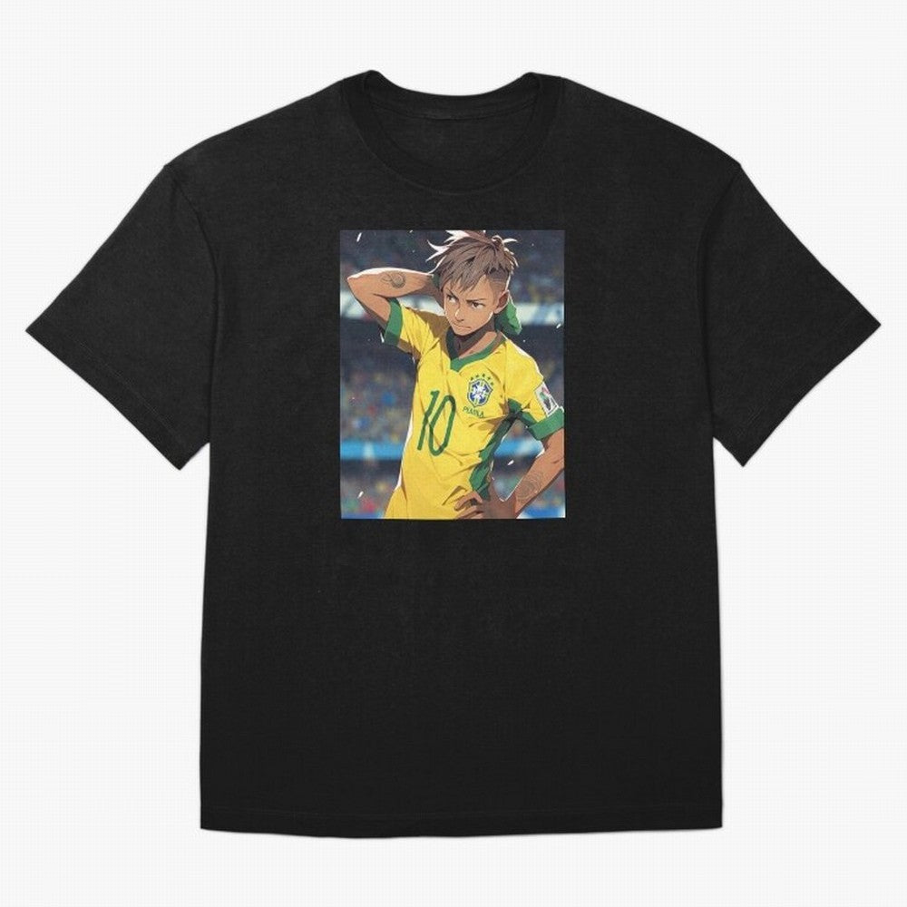 Neymar Anime Soccer Classic T-Shirt Represent Football Lovers during the FIFA World Cup 2026 Journey through CR7 and Messi Highlights, France and Portugal Pride, Goal Celebration Energy, Supporter Heritage, Football Icons and Worldwide Tournament