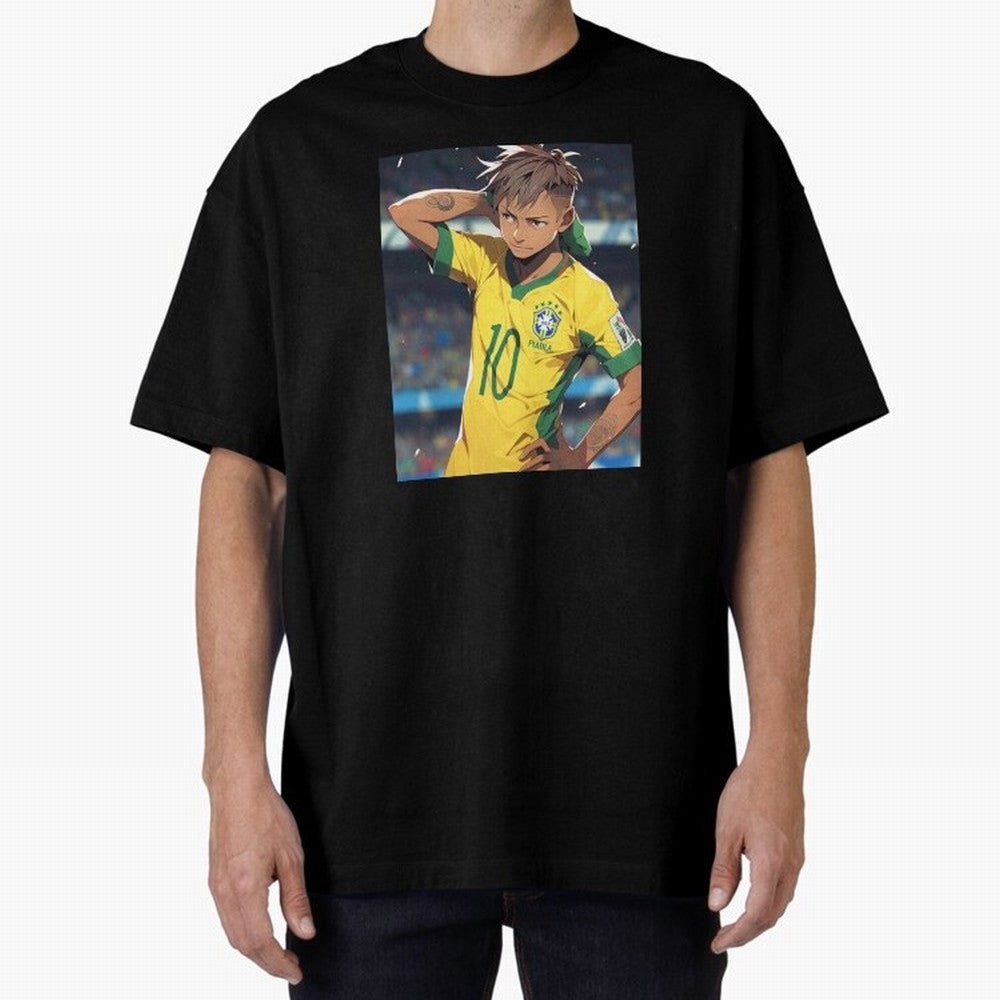 Neymar Anime Soccer Classic T-Shirt Represent Football Lovers during the FIFA World Cup 2026 Journey through CR7 and Messi Highlights, France and Portugal Pride, Goal Celebration Energy, Supporter Heritage, Football Icons and Worldwide Tournament