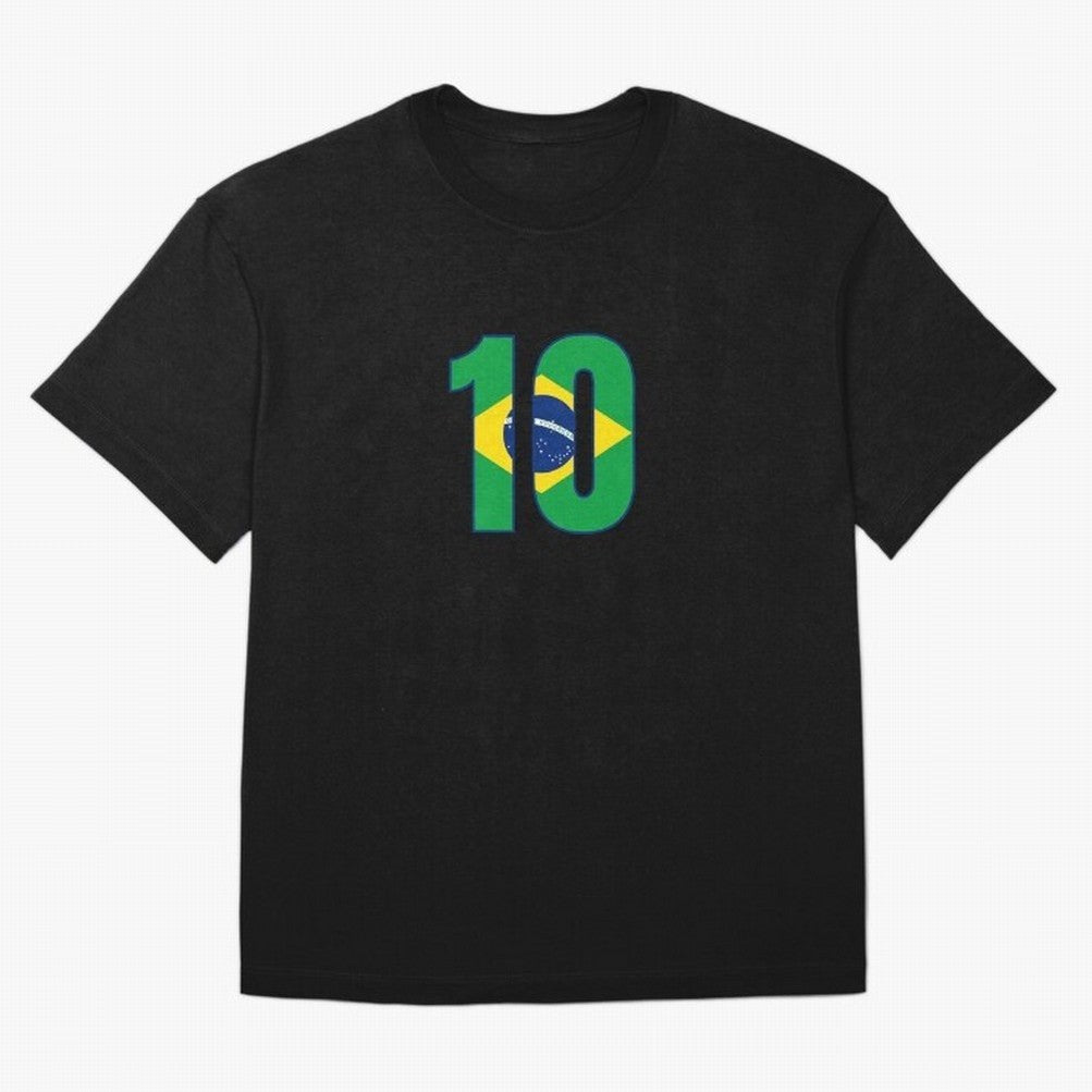 10 - Neymar JR - Brazil Flag Classic T-Shirt Celebrate the Magic of FIFA World Cup 2026 USA Canada Mexico Inspired by Haaland and Mbappe, Spain Energy, Fan Favorite Moments, National Team Passion, Big Match Drama and Soccer History; Great for