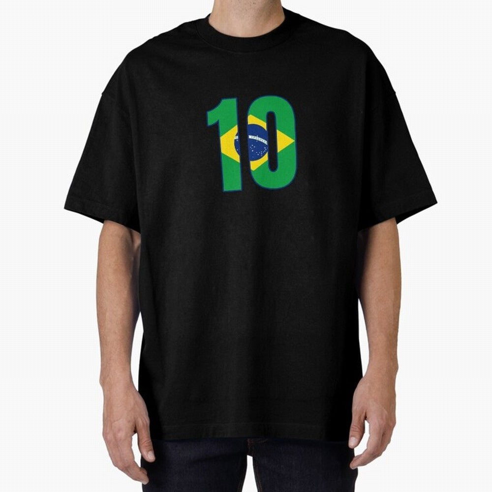 10 - Neymar JR - Brazil Flag Classic T-Shirt Celebrate the Magic of FIFA World Cup 2026 USA Canada Mexico Inspired by Haaland and Mbappe, Spain Energy, Fan Favorite Moments, National Team Passion, Big Match Drama and Soccer History; Great for