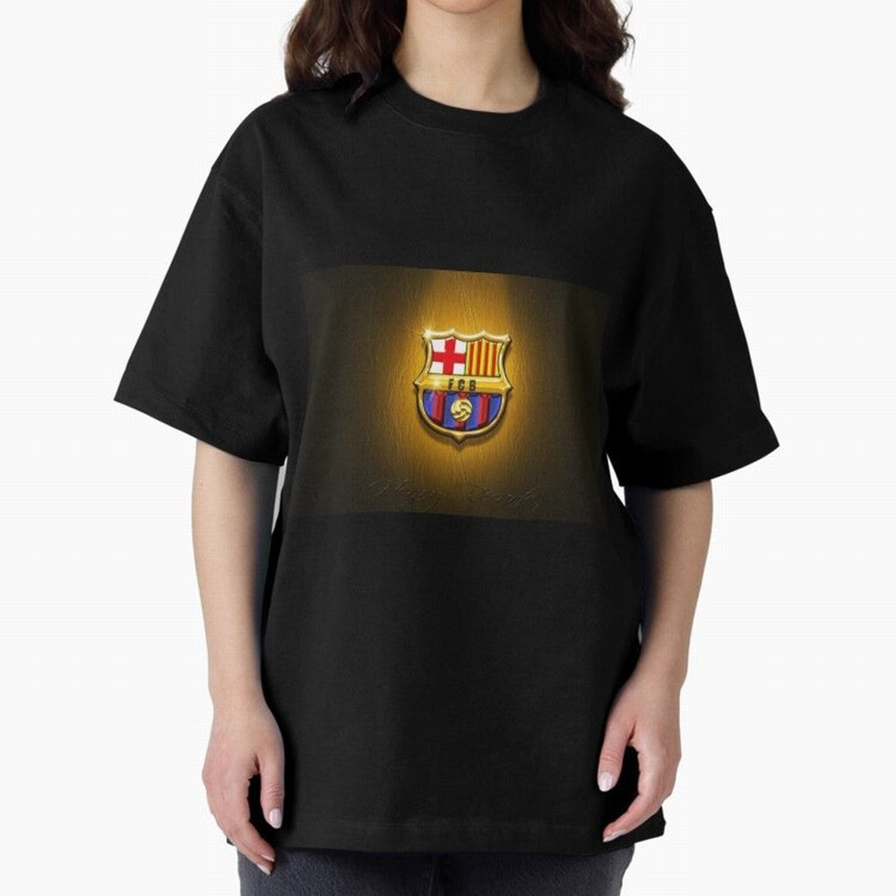 barcelona Oversized T-Shirt Show Match Day Excitement for Match Day Hype around FIFA World Cup 2026, CR7 and Messi, Spain, Championship Spirit, Famous Goals, Roaring Crowds and International Football Unity; Great for Watch Parties, Sports Bars,
