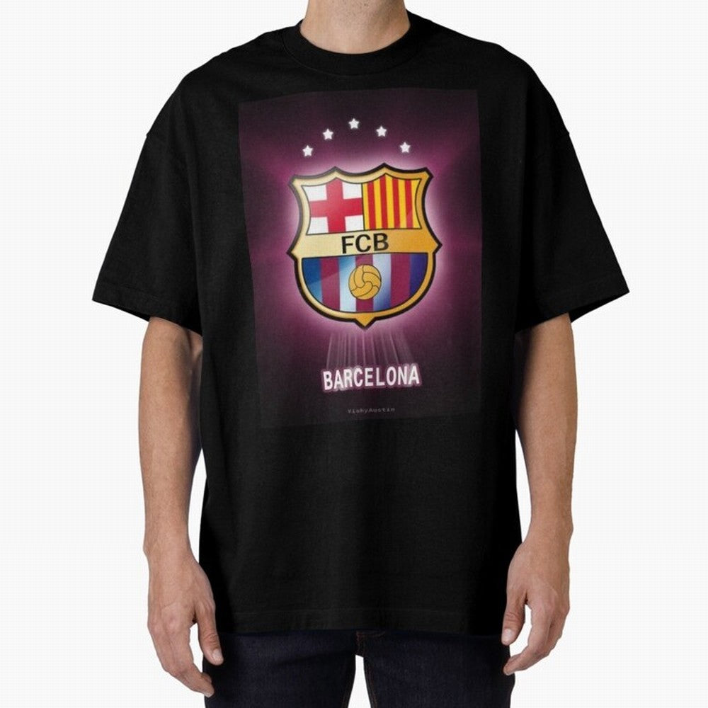 barcelona Oversized T-Shirt Carry the Dream of FIFA World Cup 2026 Celebrating Mbappe, England and Germany Energy, Supporter Pride, Iconic Celebrations, Legendary Names and Global Match Day Energy; Great for Supporters Who Love Legendary Players,
