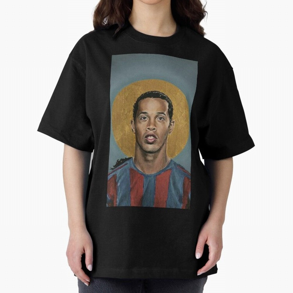 ronaldinho Oversized T-Shirt Remember FIFA World Cup 2026 Spirit, Featuring England, Cristiano Ronaldo, Stadium Chants, National Pride, Trophy Dreams and Unforgettable Football Memories; Ideal for Football Dads, Football Moms, Friends, Collectors