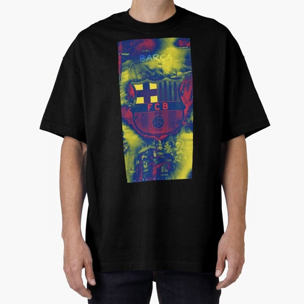 barcelona Oversized T-Shirt Carry the Dream of the FIFA World Cup 2026 Journey through Mbappe Highlights, England Pride, Worldwide Fan Energy, Dramatic Goals, Stadium Lights and Championship Celebrations; Created for Match Day Parties, Soccer