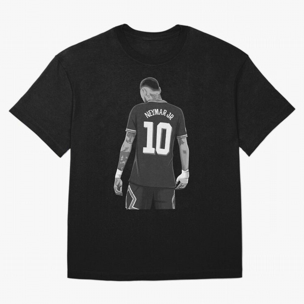 Neymar Jr Black and White Version Oversized T-Shirt Show Championship Spirit for FIFA World Cup 2026 Group Stage Inspired by Cristiano Ronaldo, England and Germany Energy, Worldwide Fan Energy, Dramatic Goals, Stadium Lights and Championship