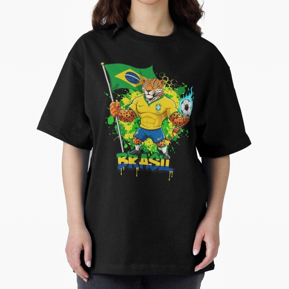 Brazil Football World Cup 2026 - Jaguar Mascot Brasil Sele??o Pride Art On?a Pintada Mascote Hexa Classic T-Shirt Represent Football Lovers during the FIFA World Cup 2026 Journey through Messi and Cristiano Ronaldo Highlights, Germany Pride, Game
