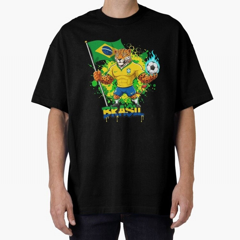 Brazil Football World Cup 2026 - Jaguar Mascot Brasil Sele??o Pride Art On?a Pintada Mascote Hexa Classic T-Shirt Represent Football Lovers during the FIFA World Cup 2026 Journey through Messi and Cristiano Ronaldo Highlights, Germany Pride, Game