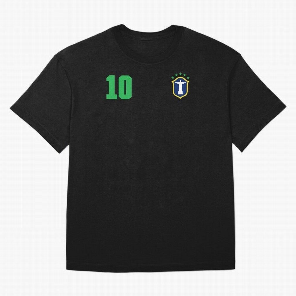 Retro Brazil Soccer Brazilian Futebol Jersey Brasil Essential T-Shirt Honor the Football Icons of Global Football Passion for FIFA World Cup 2026, Celebrating Neymar, Haaland and Cristiano Ronaldo, Argentina, Goal Celebration Energy, Supporter