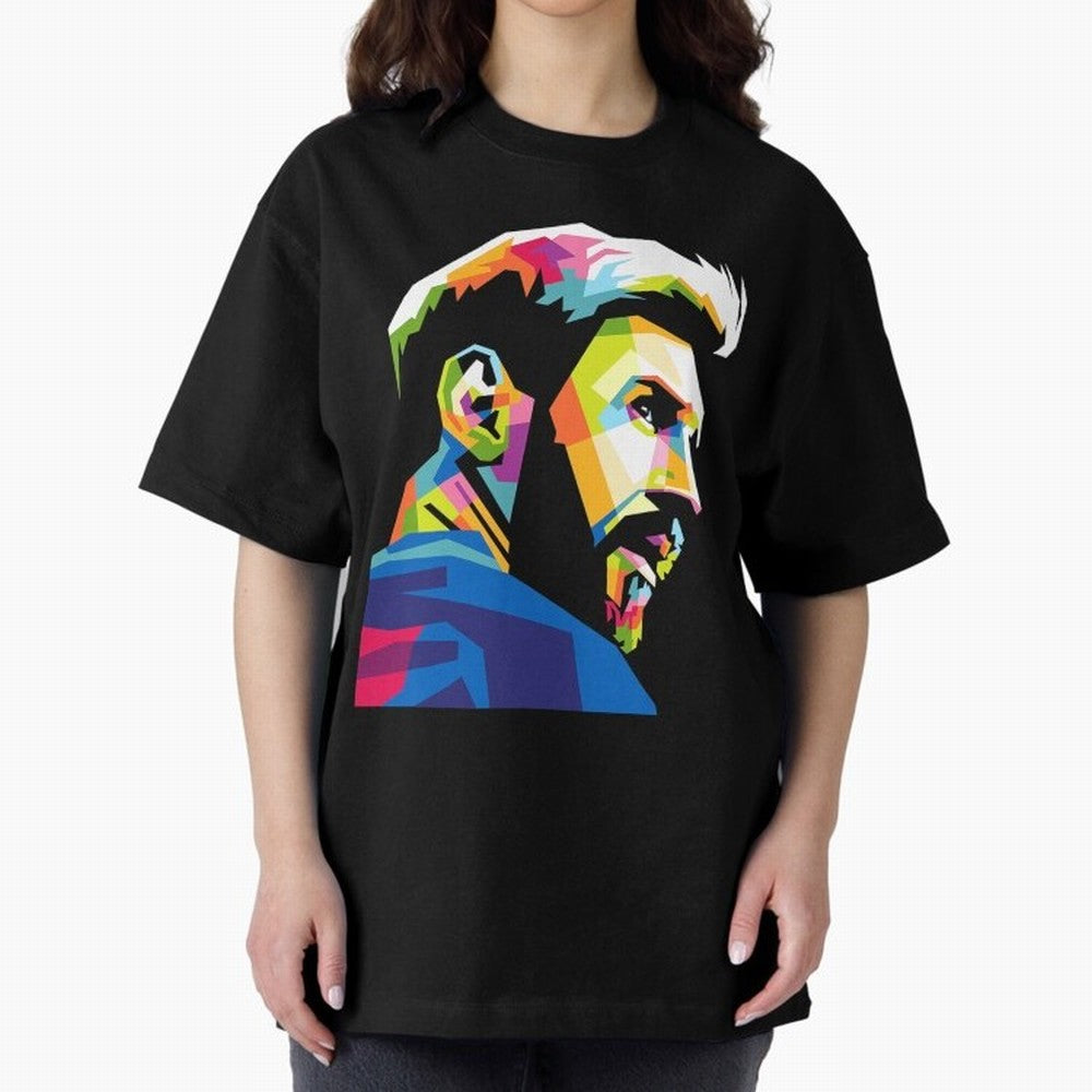 Wpap Leo Messi Graphic Oversized T-Shirt Celebrate Football Dreams Across the FIFA World Cup 2026 USA Canada Mexico Journey through Mbappe and Neymar Highlights, Argentina and Brazil Pride, Classic Soccer Heritage, Championship Pressure, Fan