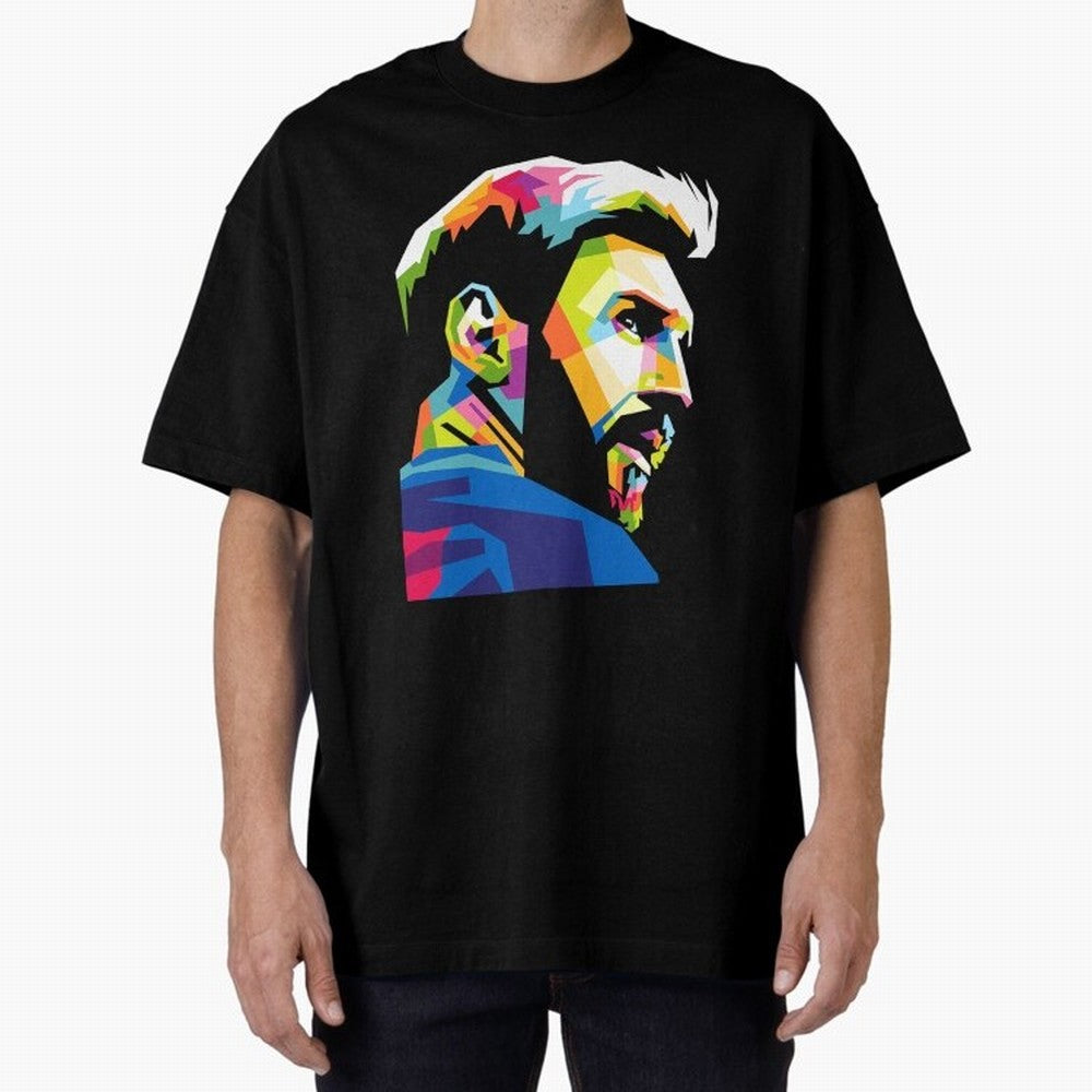Wpap Leo Messi Graphic Oversized T-Shirt Celebrate Football Dreams Across the FIFA World Cup 2026 USA Canada Mexico Journey through Mbappe and Neymar Highlights, Argentina and Brazil Pride, Classic Soccer Heritage, Championship Pressure, Fan