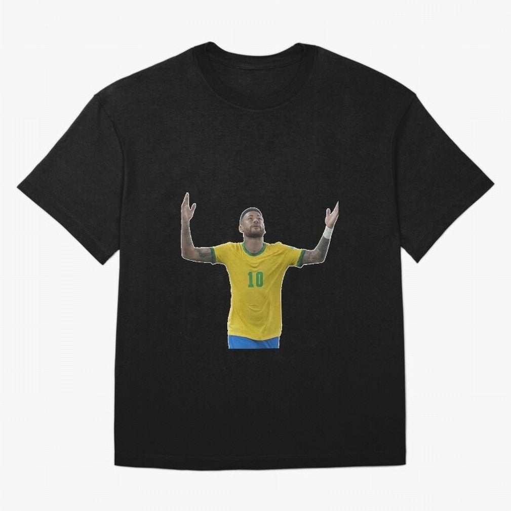 Neymar Jr. - Football Superstar Oversized T-Shirt Celebrate Football Dreams Across FIFA World Cup 2026 Spirit, Connected to France, Cristiano Ronaldo, Goal Celebration Energy, Supporter Heritage, Football Icons and Worldwide Tournament Joy; Great