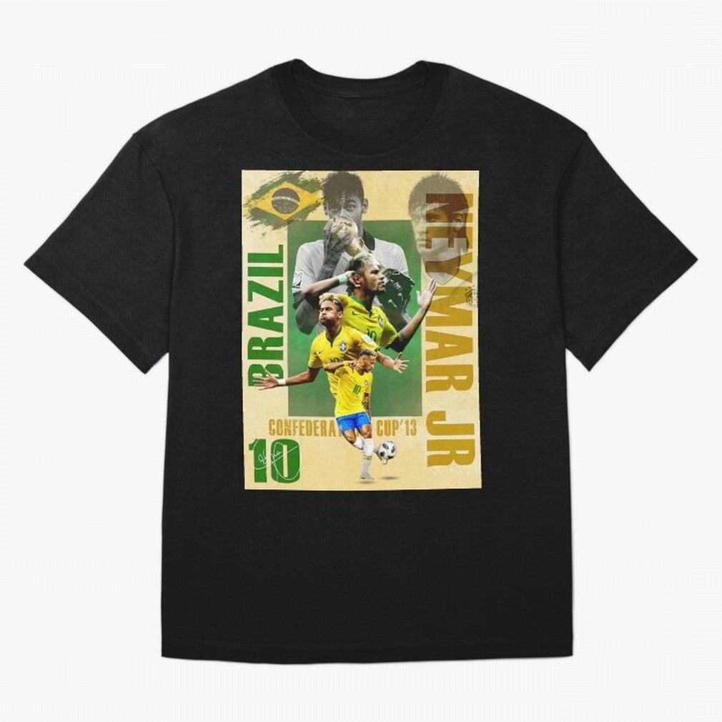 Neymar Jr Brazil World Cup Poster, Soccer Football Wall Art Print Decor Premium T-Shirt Relive Legendary Nights from FIFA World Cup 2026 Spirit, Celebrating France and Portugal, CR7, Tournament Hype, Historic Matchups, Family Viewing Parties and