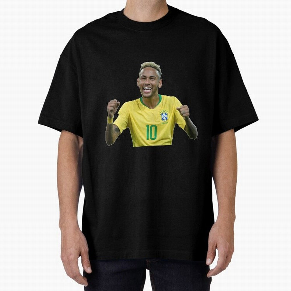 Neymar JR Cheering Premium T-Shirt Stand Out with Spirit from Match Day Hype around FIFA World Cup 2026, Messi and Cristiano Ronaldo, France and Portugal, Global Supporter Spirit, Legendary Goals, National Colors and Tournament Celebration; Ideal