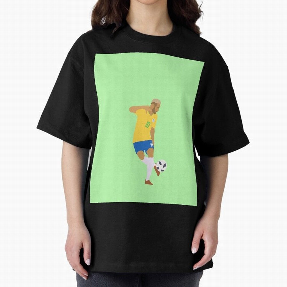 Neymar Brazil Football Control Skills Graphic T-Shirt Make Memories around FIFA World Cup 2026 Group Stage for Fans of Mbappe and Neymar and Argentina, France and Brazil, Bringing Global Supporter Spirit, Legendary Goals, National Colors and