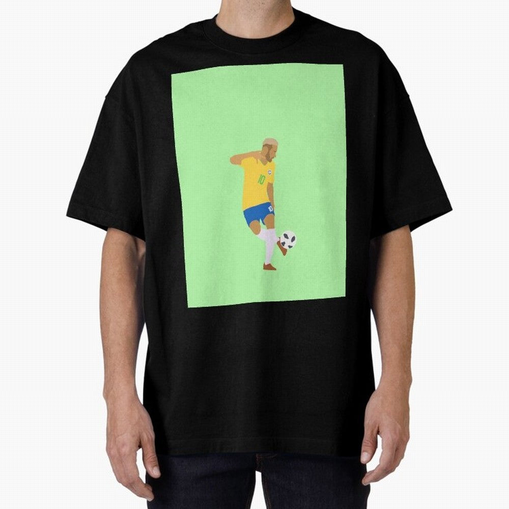 Neymar Brazil Football Control Skills Graphic T-Shirt Make Memories around FIFA World Cup 2026 Group Stage for Fans of Mbappe and Neymar and Argentina, France and Brazil, Bringing Global Supporter Spirit, Legendary Goals, National Colors and