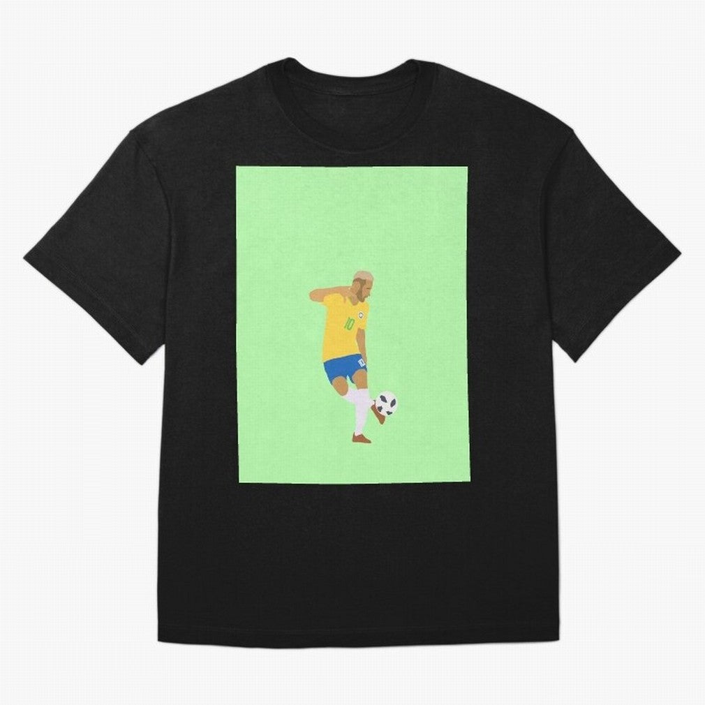 Neymar Brazil Football Control Skills Graphic T-Shirt Make Memories around FIFA World Cup 2026 Group Stage for Fans of Mbappe and Neymar and Argentina, France and Brazil, Bringing Global Supporter Spirit, Legendary Goals, National Colors and