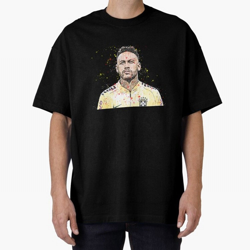 Neymar Neymar Oversized T-Shirt Share the Excitement of FIFA World Cup 2026 Group Stage for Fans of Mbappe and Neymar and Spain and Netherlands, Bringing Fan Favorite Moments, National Team Passion, Big Match Drama and Soccer History; Great for