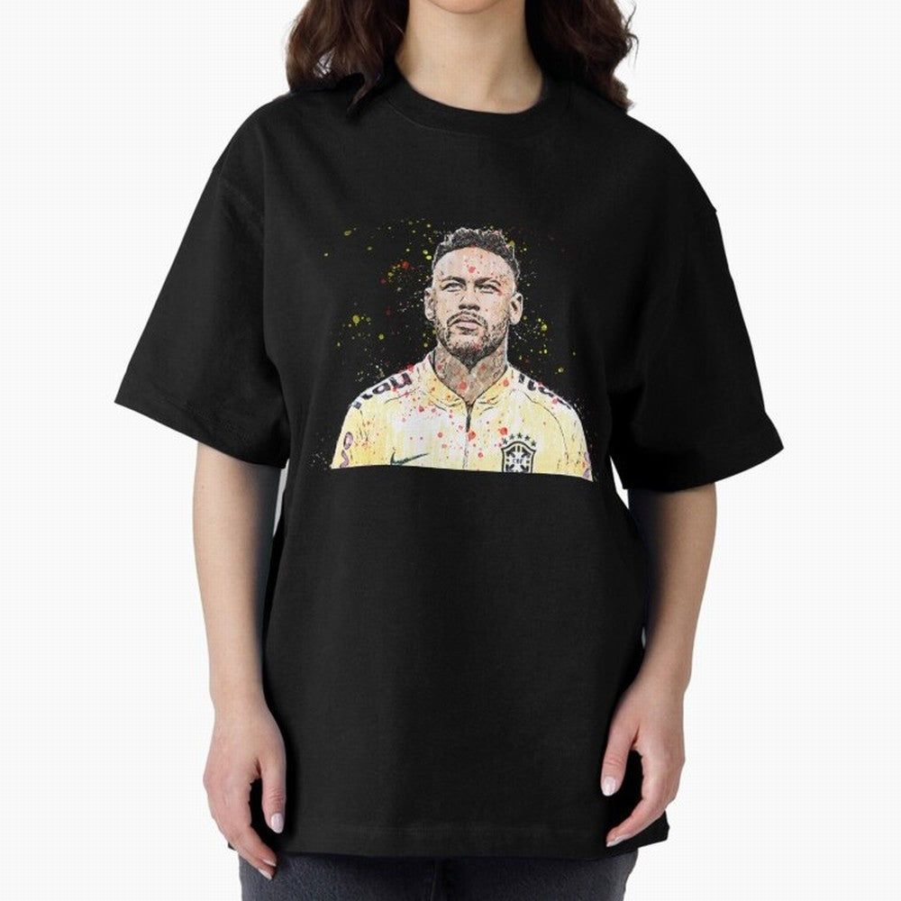 Neymar Neymar Oversized T-Shirt Share the Excitement of FIFA World Cup 2026 Group Stage for Fans of Mbappe and Neymar and Spain and Netherlands, Bringing Fan Favorite Moments, National Team Passion, Big Match Drama and Soccer History; Great for