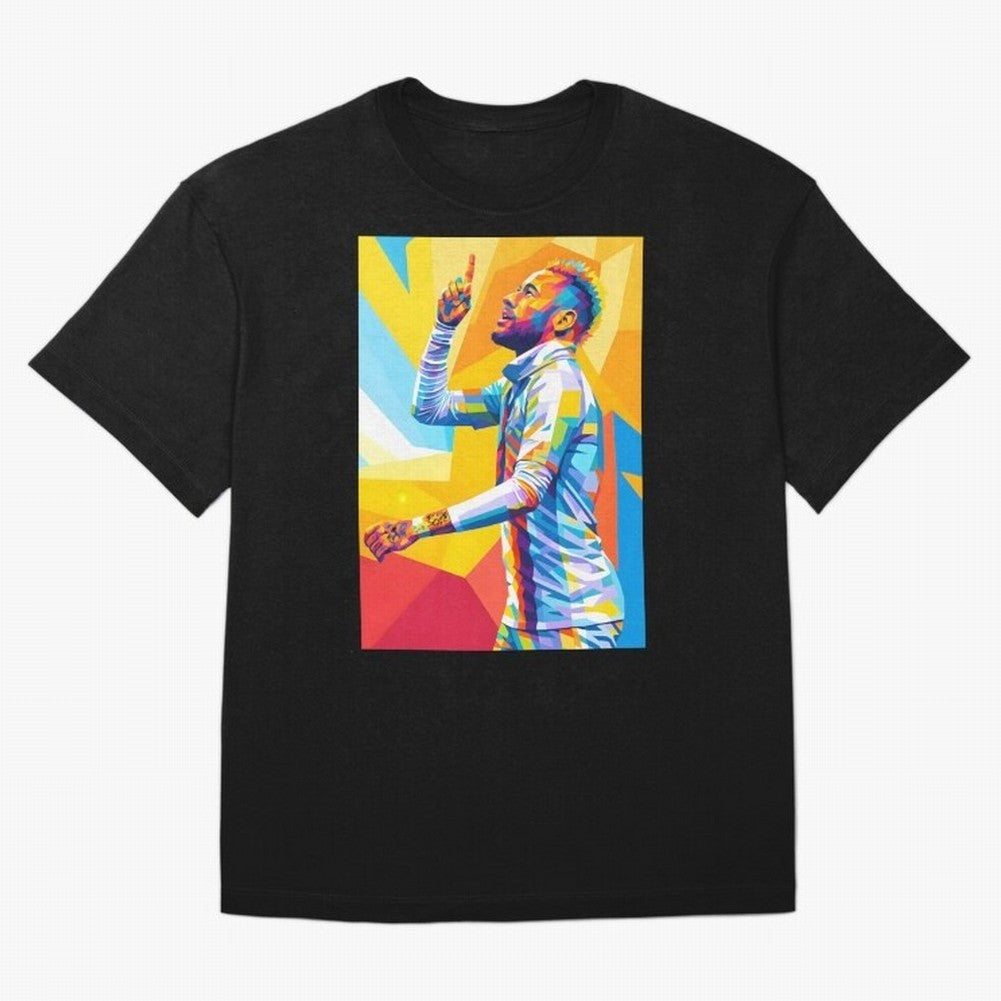 Neymar Pop Art Oversized T-Shirt Back Your Heroes with FIFA World Cup 2026 Inspired by Messi and Cristiano Ronaldo, Netherlands Energy, Match Day Excitement, Supporter Culture, Golden Goals and Global Football Passion; Perfect for Fans, Collectors,