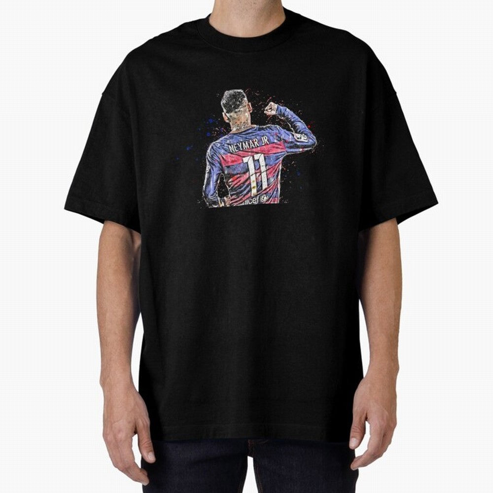 Neymar Neymar Oversized T-Shirt Experience the Global Stage of FIFA World Cup 2026 USA Canada Mexico Featuring Haaland and Mbappe, Argentina and Brazil Energy, Championship Spirit, Famous Goals, Roaring Crowds and International Football Unity;