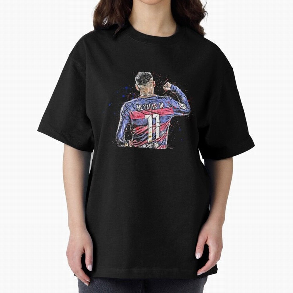 Neymar Neymar Oversized T-Shirt Experience the Global Stage of FIFA World Cup 2026 USA Canada Mexico Featuring Haaland and Mbappe, Argentina and Brazil Energy, Championship Spirit, Famous Goals, Roaring Crowds and International Football Unity;