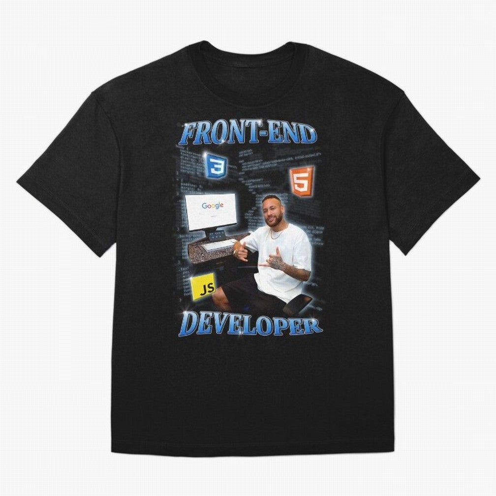 Front-end Developer Neymar - English Classic T-Shirt Show Support during the FIFA World Cup 2026 Group Stage Journey through Messi, CR7 and Mbappe Highlights, Spain and Netherlands Pride, Football History, Final Match Energy, Crowd Noise and Once